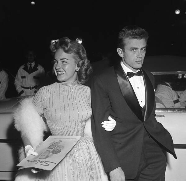 1950-1959 Art Print featuring the photograph James Dean And Terry Moore by Michael Ochs Archives
