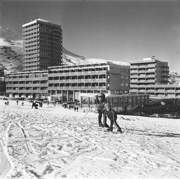 European Alps Art Print featuring the photograph La Plagne, Winter Sports Resort 1967 by Keystone-france