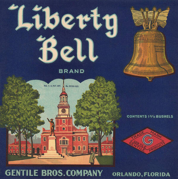 Liberty Art Print featuring the painting Liberty Bell Brand by Unknown