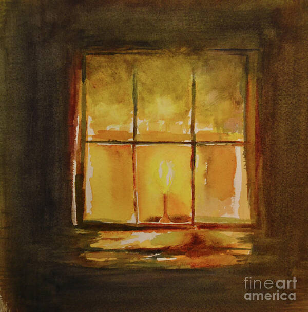 Light Art Print featuring the painting Light Through a Window by Allison Ashton