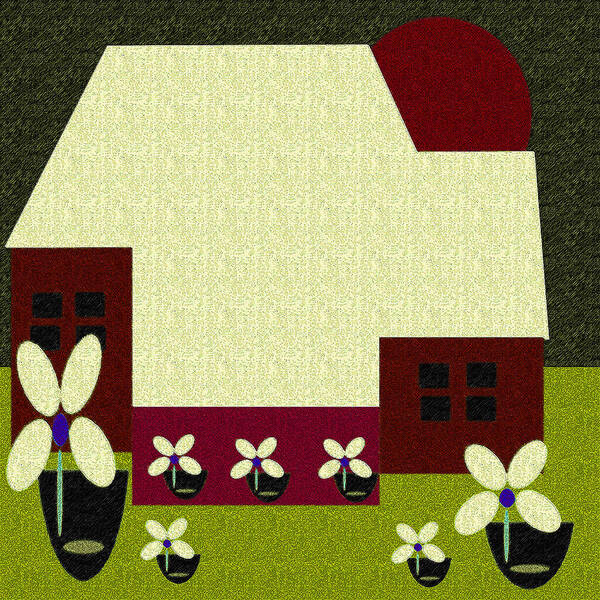 Art Art Print featuring the digital art Little House Painting 49 by Miss Pet Sitter
