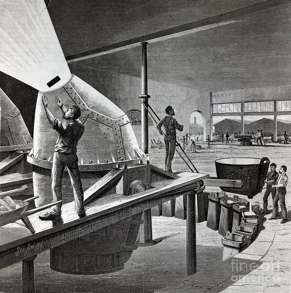 Working Art Print featuring the photograph Machinery For Making Steel by Bettmann
