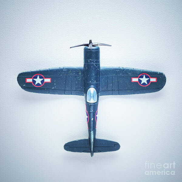 Airplane Art Print featuring the photograph Model Toy Vintage Airplane by Thepalmer