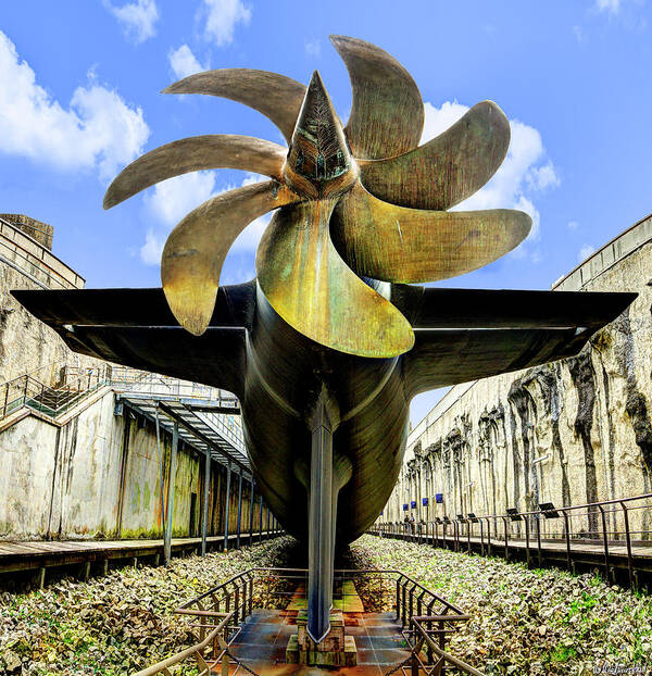 Submarine Art Print featuring the photograph Nuclear Submarine Propeller by Weston Westmoreland