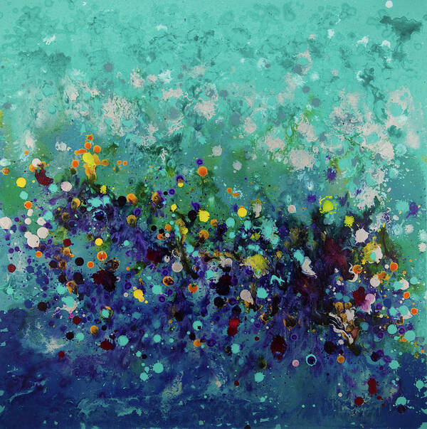 Ocean Break 1 Art Print featuring the painting Ocean Break 1 by Hilary Winfield