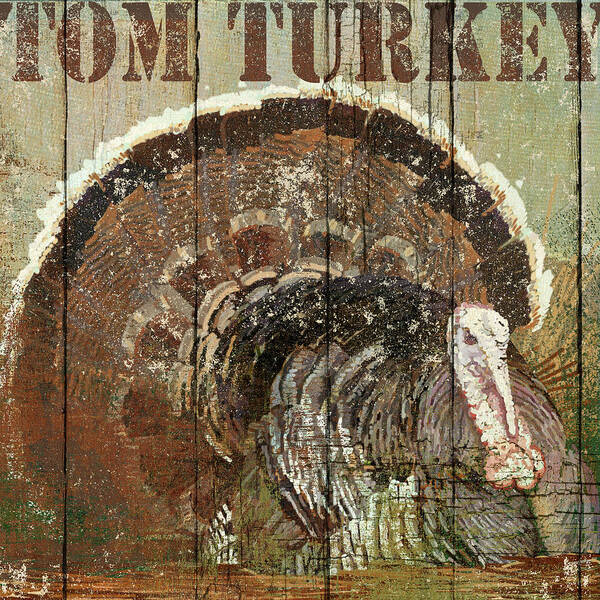 Tom Turkey Art Print featuring the mixed media Open Season Turkey by Art Licensing Studio