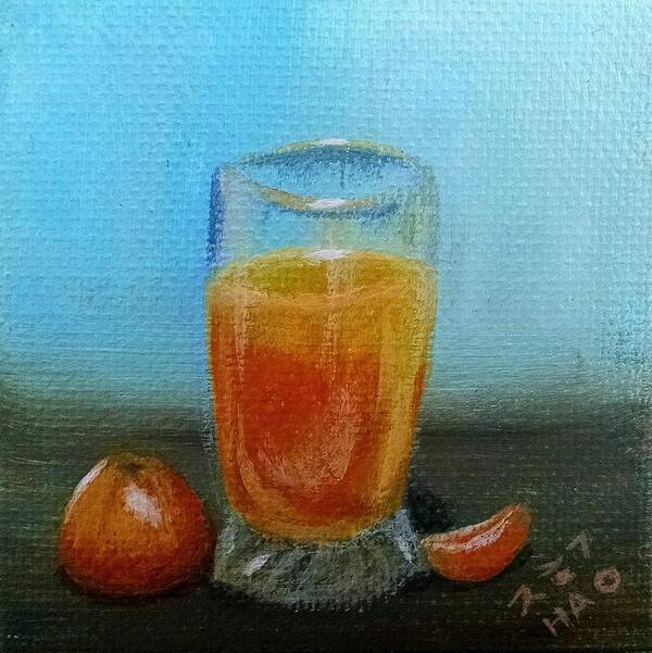 Orange Juice Art Print featuring the painting Orange Juice by Helian Cornwell