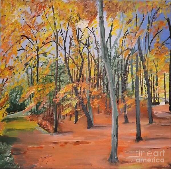 Acrylic Art Print featuring the painting Orange Park by Denise Morgan