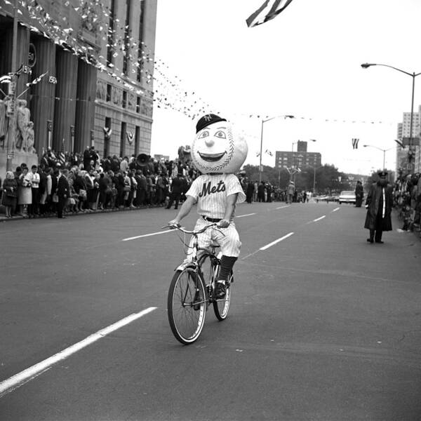 Majestic Art Print featuring the photograph Out Of His Element, Mr. Met On A by New York Daily News Archive