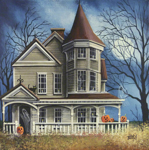 Halloween Art Print featuring the painting P1070305 by Debbi Wetzel
