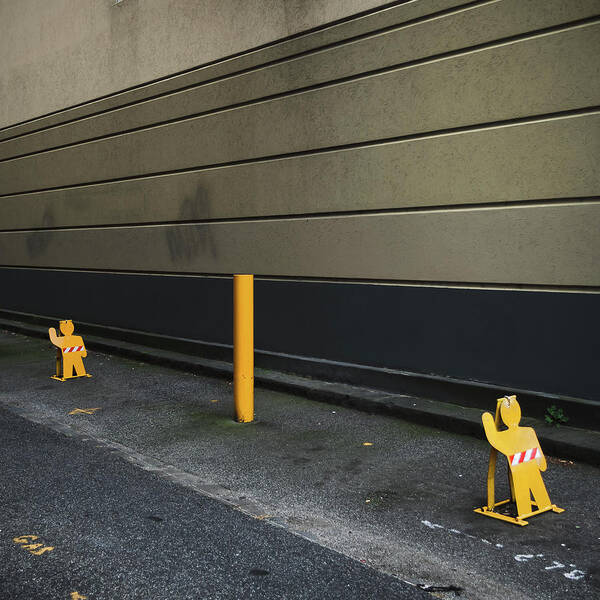Tranquility Art Print featuring the photograph Parking Guards Humanoid by John Abbate