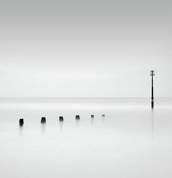 Tranquility Art Print featuring the photograph Post In Sea by Garykingphotography