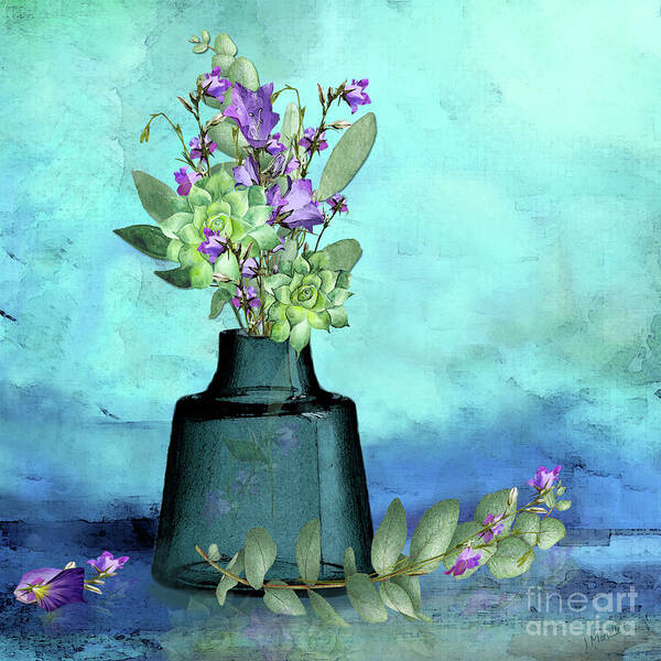 Purple Flowers Art Print featuring the digital art Pretty in Purple by J Marielle