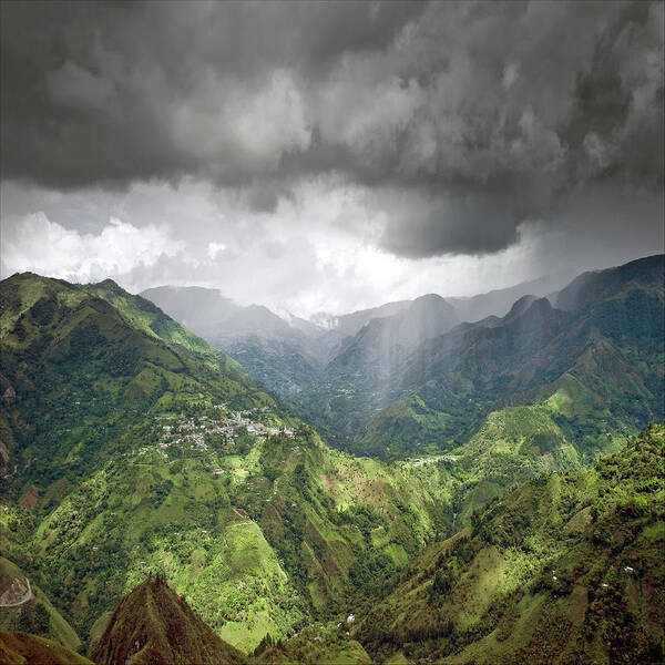Scenics Art Print featuring the photograph Rainshower Over El Aguacate by Photograph By Rory O'bryen