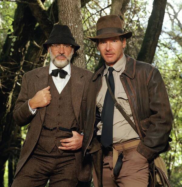 Indiana Jones: Sean Connery and Harrison Ford print by Bridgeman