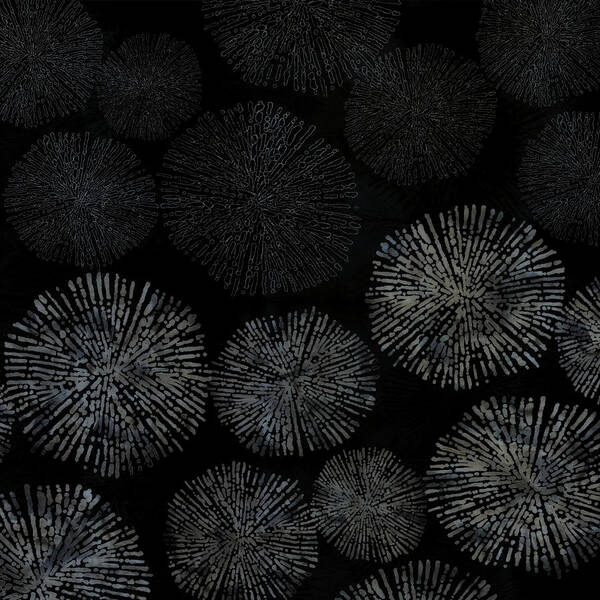 Shibori Art Print featuring the digital art Shibori sea urchin burst pattern by Sand And Chi