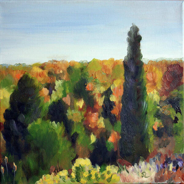 Landscape Art Print featuring the painting Short Hills Fall by Sarah Lynch
