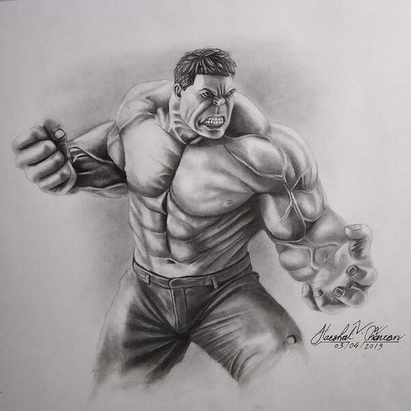 Process of a Portrait Hulk Mark Ruffalo  The Artwork of John DiBiase