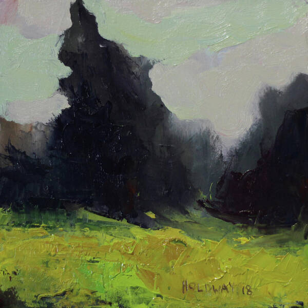 Landscape Art Print featuring the painting Solo Walk by John Holdway