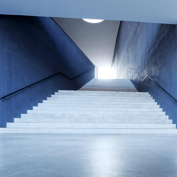 The Next Step Art Print featuring the photograph Stairs In A Modern Building by Nikada