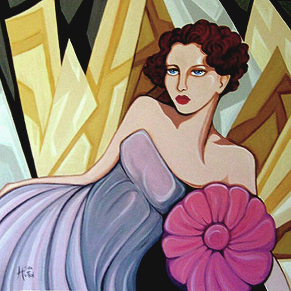 Art Deco Art Print featuring the painting Starlet 1935 by Tara Hutton