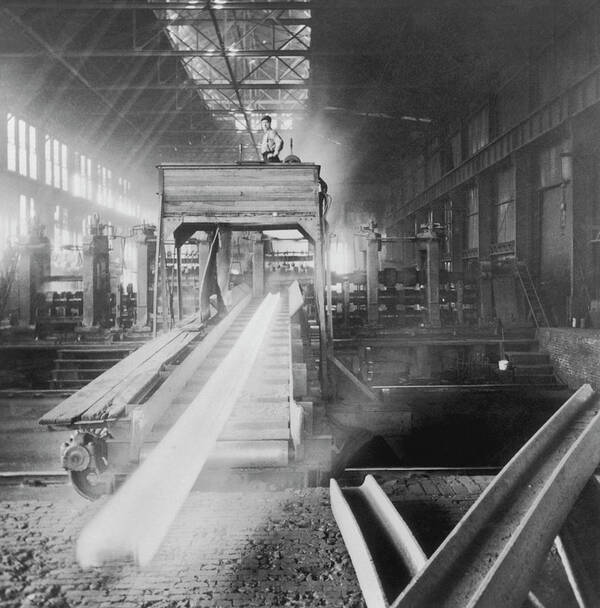 Foundry Art Print featuring the photograph Steel Foundry by Archive Photos
