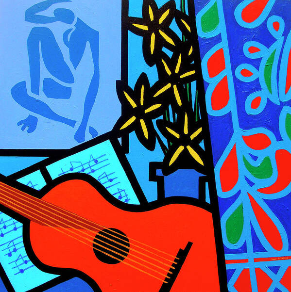 Still Life With Matisse 2 Art Print featuring the digital art Still Life With Matisse 2 by John Nolan