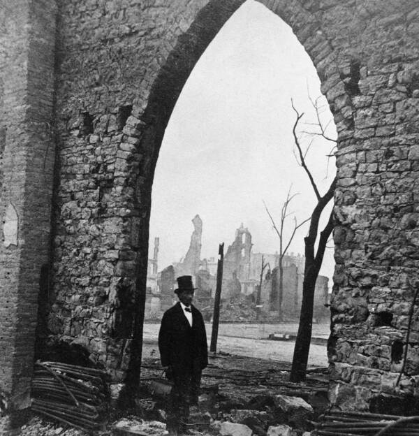 Arch Art Print featuring the photograph Stone Arch Of Church After Chicago by Lightfoot