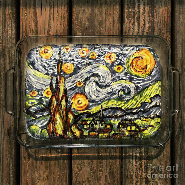 Bread Art Print featuring the photograph Stuffed Van Gogh Sourdough 1 by Amy E Fraser