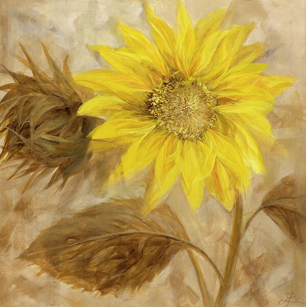 Flowers Art Print featuring the painting Sunflower IIi by Li Bo