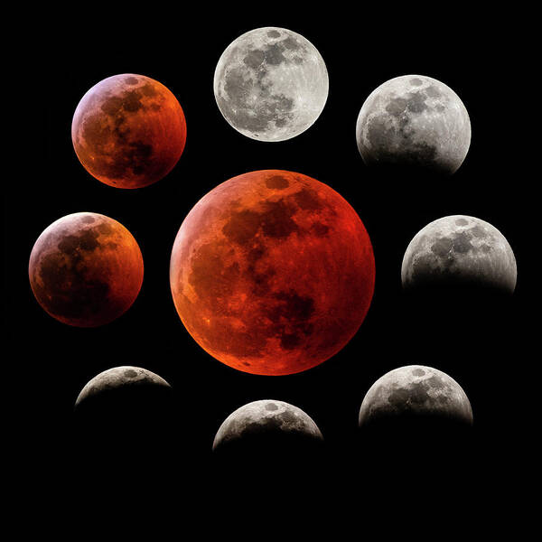 Moon Art Print featuring the photograph Super Blood Wolf Moon Eclipse by Gary Kochel