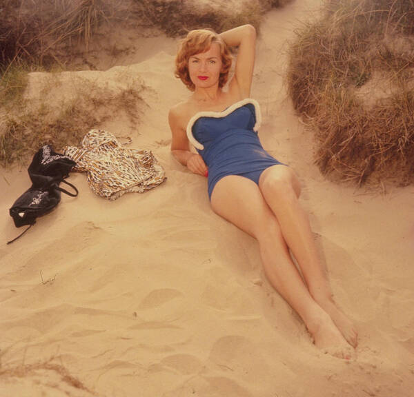 1950-1959 Art Print featuring the photograph Swimming Suit by Carl Sutton