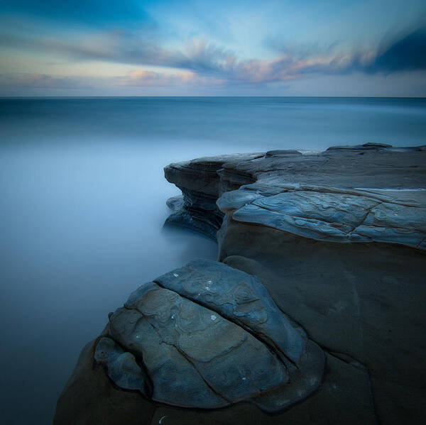 Rock Art Print featuring the photograph The Cracked by Yi Fan