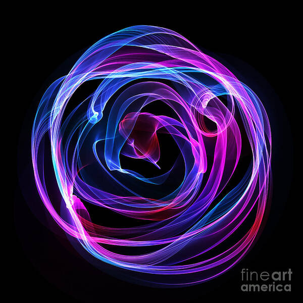 Curve Art Print featuring the photograph The Magical Form Of Pink And Purple by Oxygen