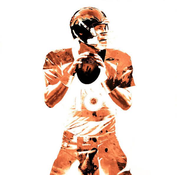 Peyton Manning Art Print featuring the mixed media The Sheriff Peyton Manning 2a by Brian Reaves