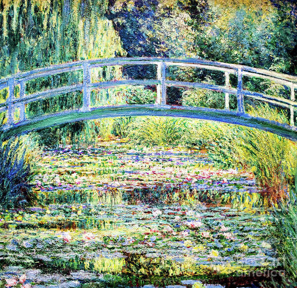 Water Lily Pond Art Print featuring the painting The Water Lily Pond by Monet by Claude Monet