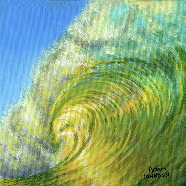 Wave Art Print featuring the painting Third Coast Dreaming by Adam Johnson