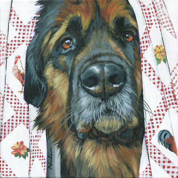 Leonberger Art Print featuring the painting Thorben by Nadi Spencer