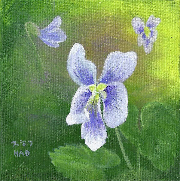 Violet Art Print featuring the painting Violet by Helian Cornwell