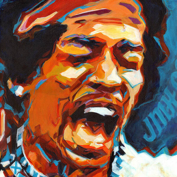 Jimi Hendrix Art Print featuring the painting Jimi Hendrix  by Tanya Filichkin