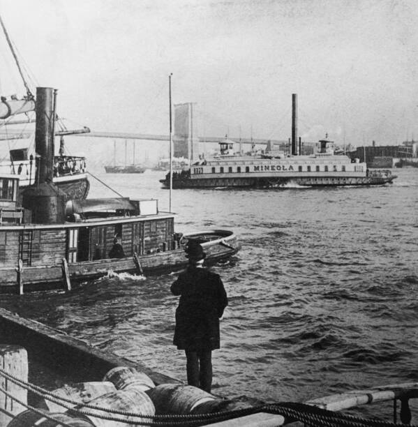 Finance And Economy Art Print featuring the photograph Watching Boats by Hulton Archive