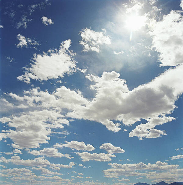 Outdoors Art Print featuring the photograph White Clouds Over Mountain Range by Paul Taylor