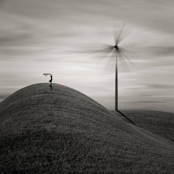 Windmill Art Print featuring the photograph Windy Day by Agniribe