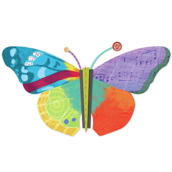 Wings Of Grace Butterfly Icon 3 Art Print featuring the digital art Wings Of Grace Butterfly Icon 3 by Holli Conger