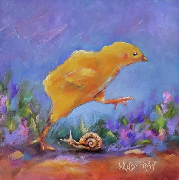 Chick Art Print featuring the painting High Stepper #1 by Wendy Ray