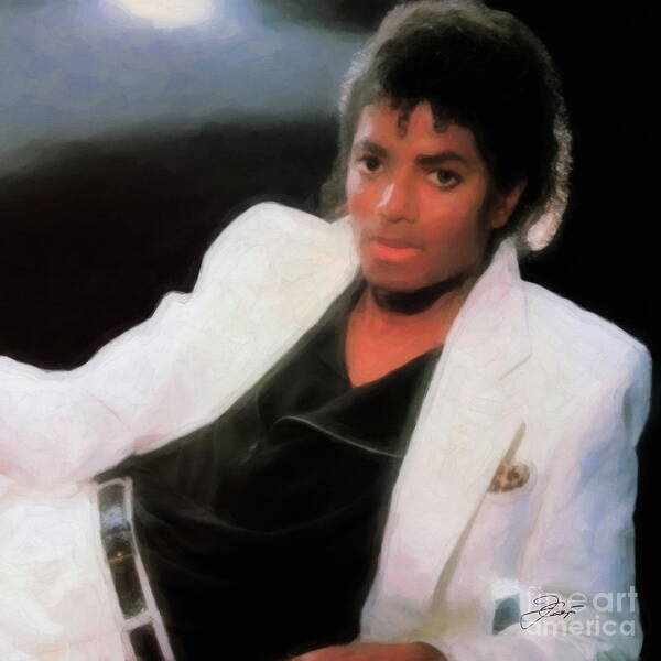 Michael Jackson Art Print featuring the digital art Michael Jackson King of Pop #1 by Jerzy Czyz