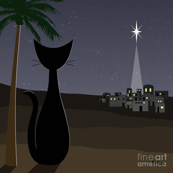 Christmas Art Print featuring the digital art Star of Bethlehem by Donna Mibus