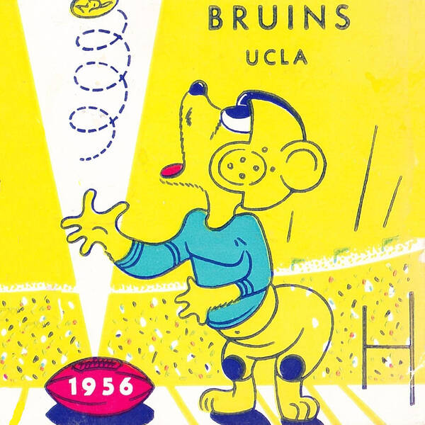 Ucla Art Print featuring the mixed media 1956 Coin Toss by Row One Brand