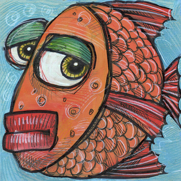 Fish Art Print featuring the painting Fish 11 2019 by Tim Nyberg