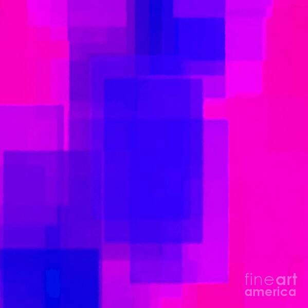 2020 Art Print featuring the digital art 2020 Pink and Blue Family Union Color of the Year by Delynn Addams